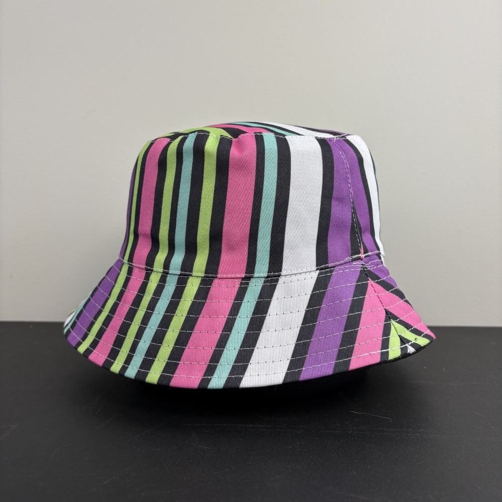 Bon Voyage Starboard Stripe Bucket Hat NWT New Multi Color Festival Cap